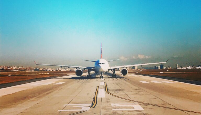 A passenger plane on a landing strip, a good representation of a SaaS landing page.